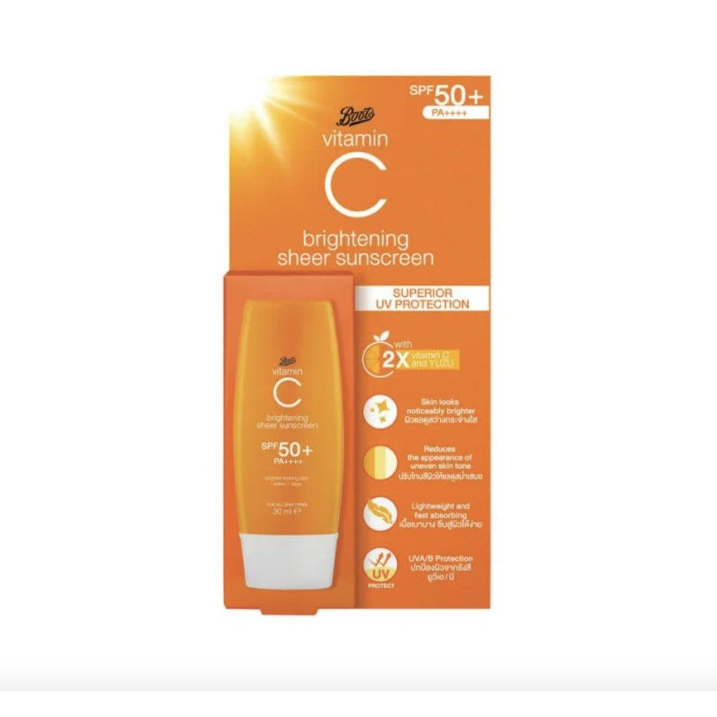 BOOTS Vitamin C Brightening Sheer Sunscreen SPF50+ PA++++