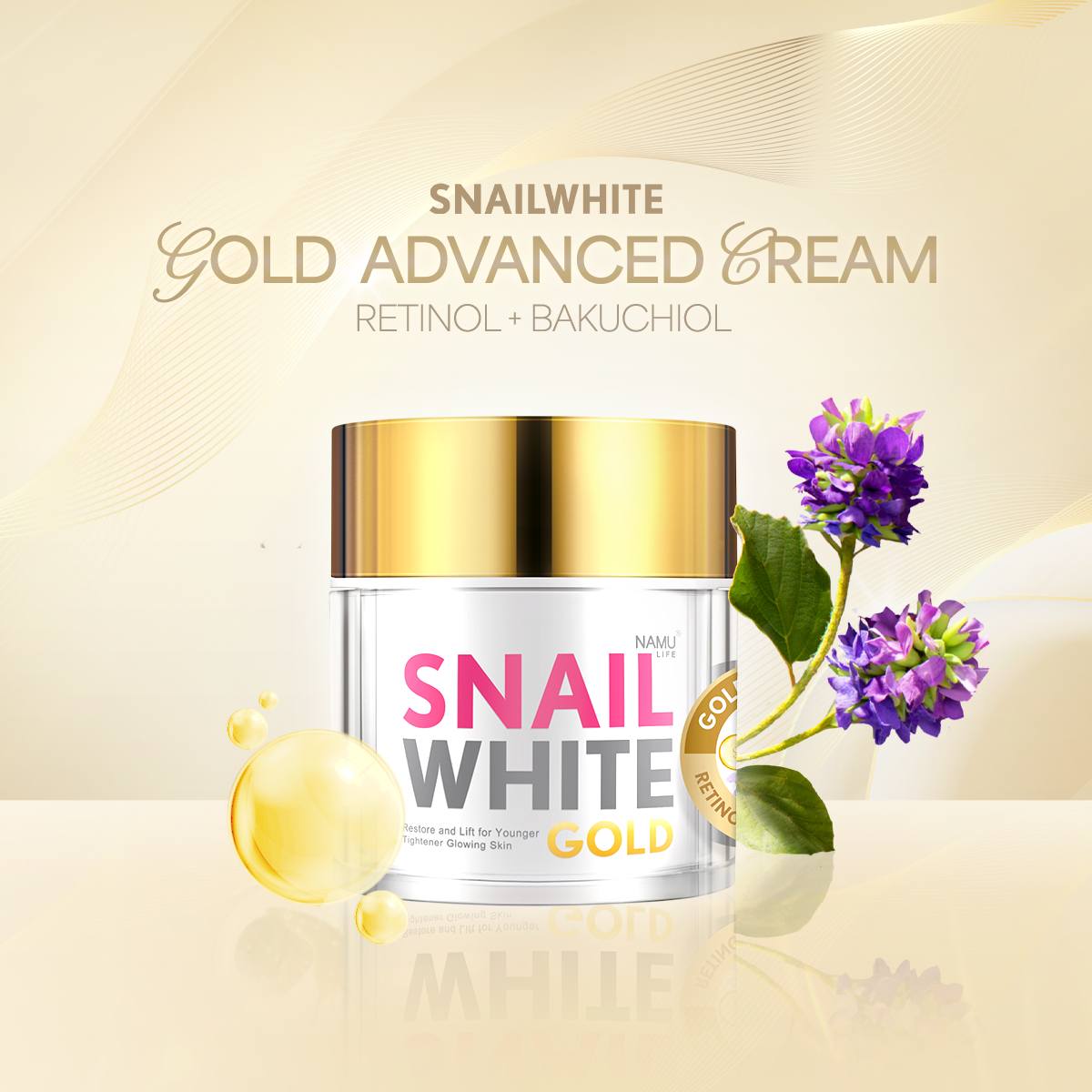 Snail White Gold Advanced Cream Retinol+Bakuchiol