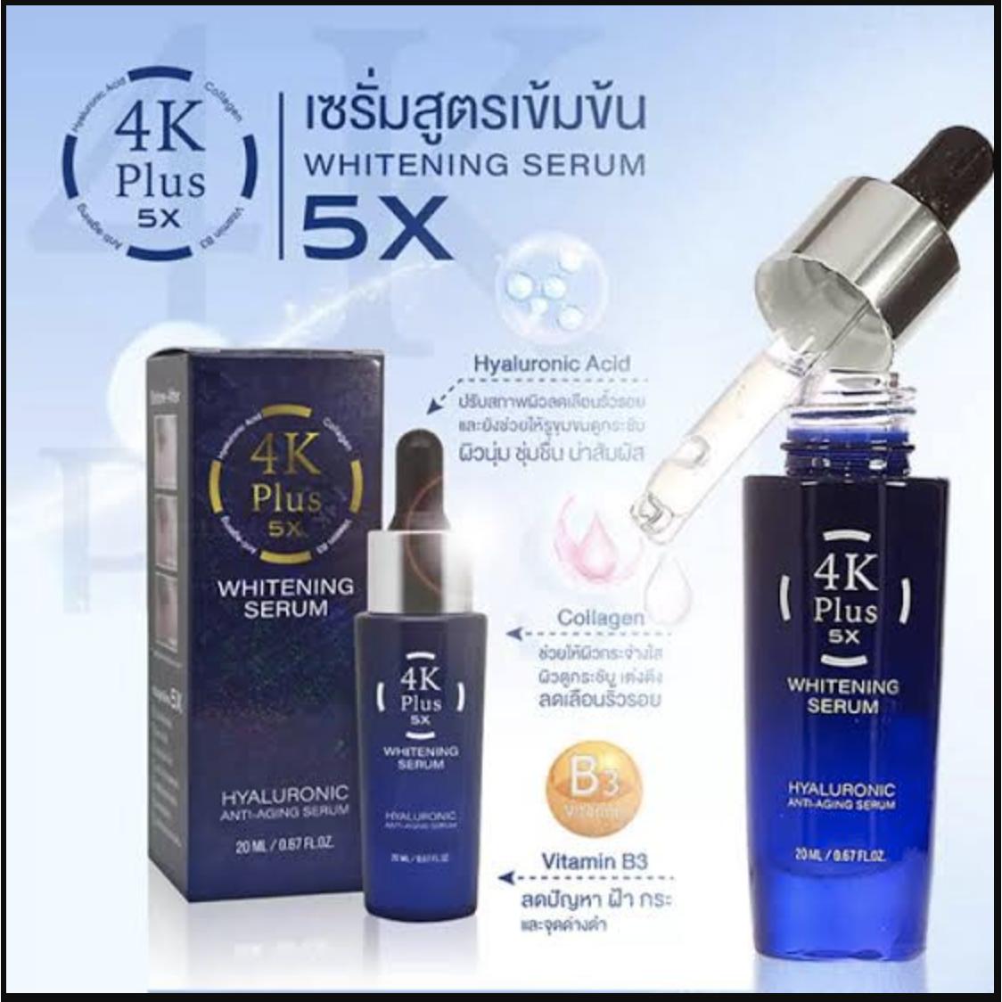 4K Plus 5X Whitening Serum – Hyaluronic Anti-Aging Serum