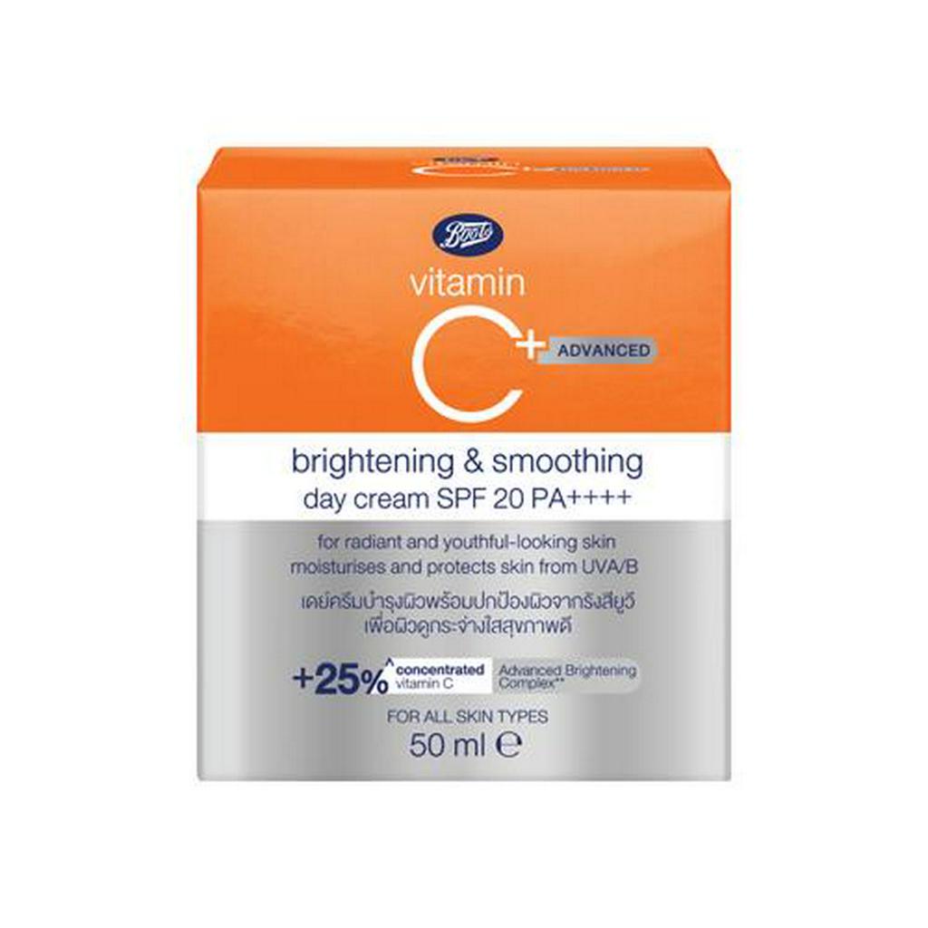 BOOTS Vitamin C Advanced+ Brightening & Smoothing Day Cream SPF20 PA+++