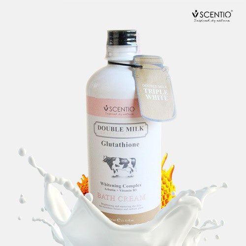 Scentio Double Milk Triple White Glutathione Bath Cream Face and Body Scentio Double Milk Triple White Glutathione Bath Cream Face and Body