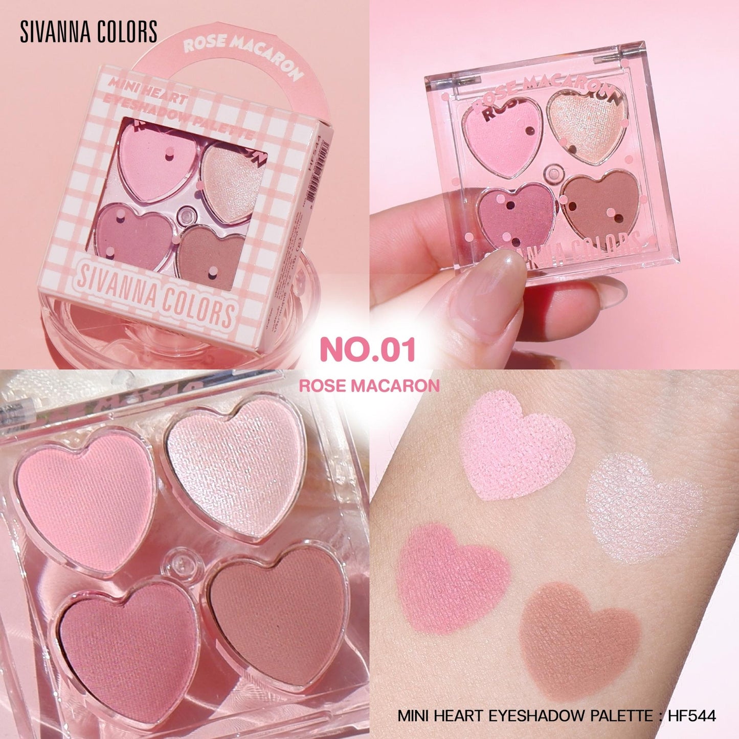 Sivanna Colors Mini Heart Eyeshadow Palette