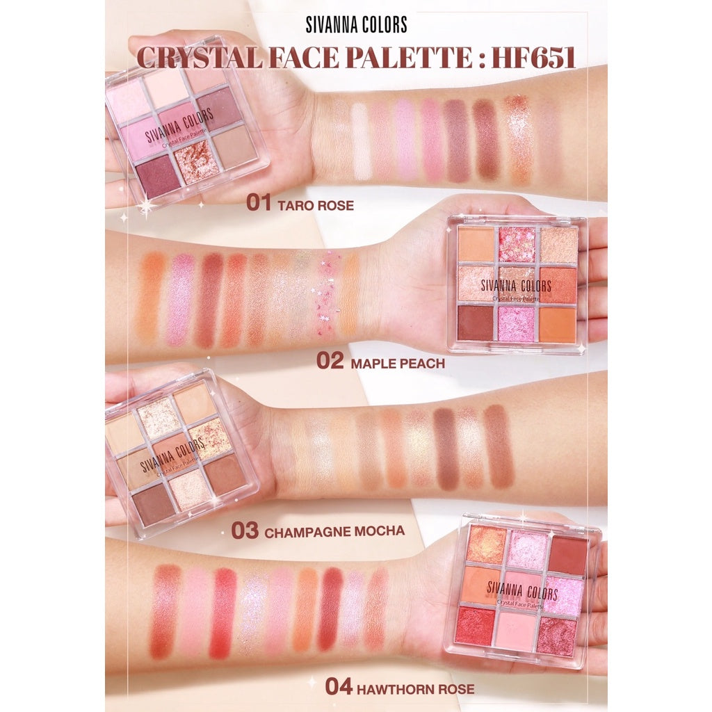 Sivanna Colors Crystal Face Palette - HF651