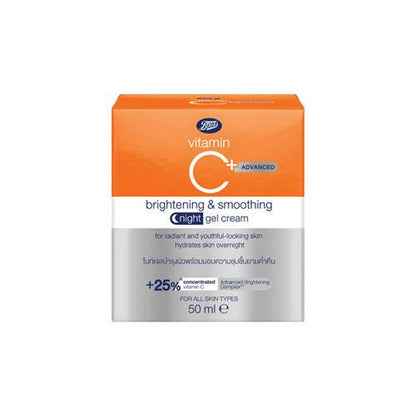 BOOTS Vitamin C ADVANCED Brightening&Smoothing Night Gel Cream