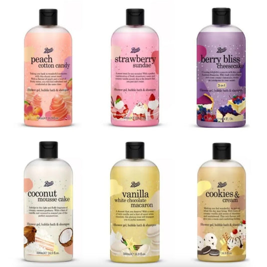 BOOTS Flavour Shower Gel, Bubble Bath & Shampoo