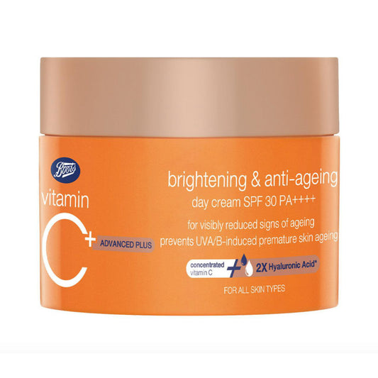 BOOTS Vitamin C Advanced+ Brightening & Anti-Ageing Day Cream SPF30 PA+++