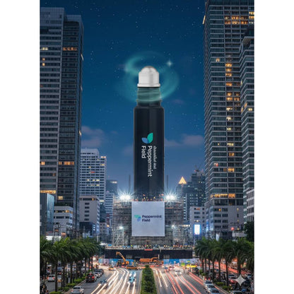 Peppermint Field Black Inhaler - Metal Roller