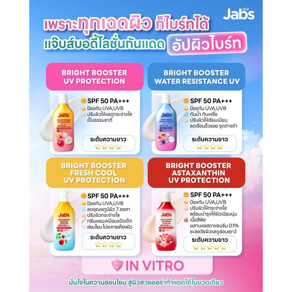 Jabs Bright Booster Body Lotion / Body Cream